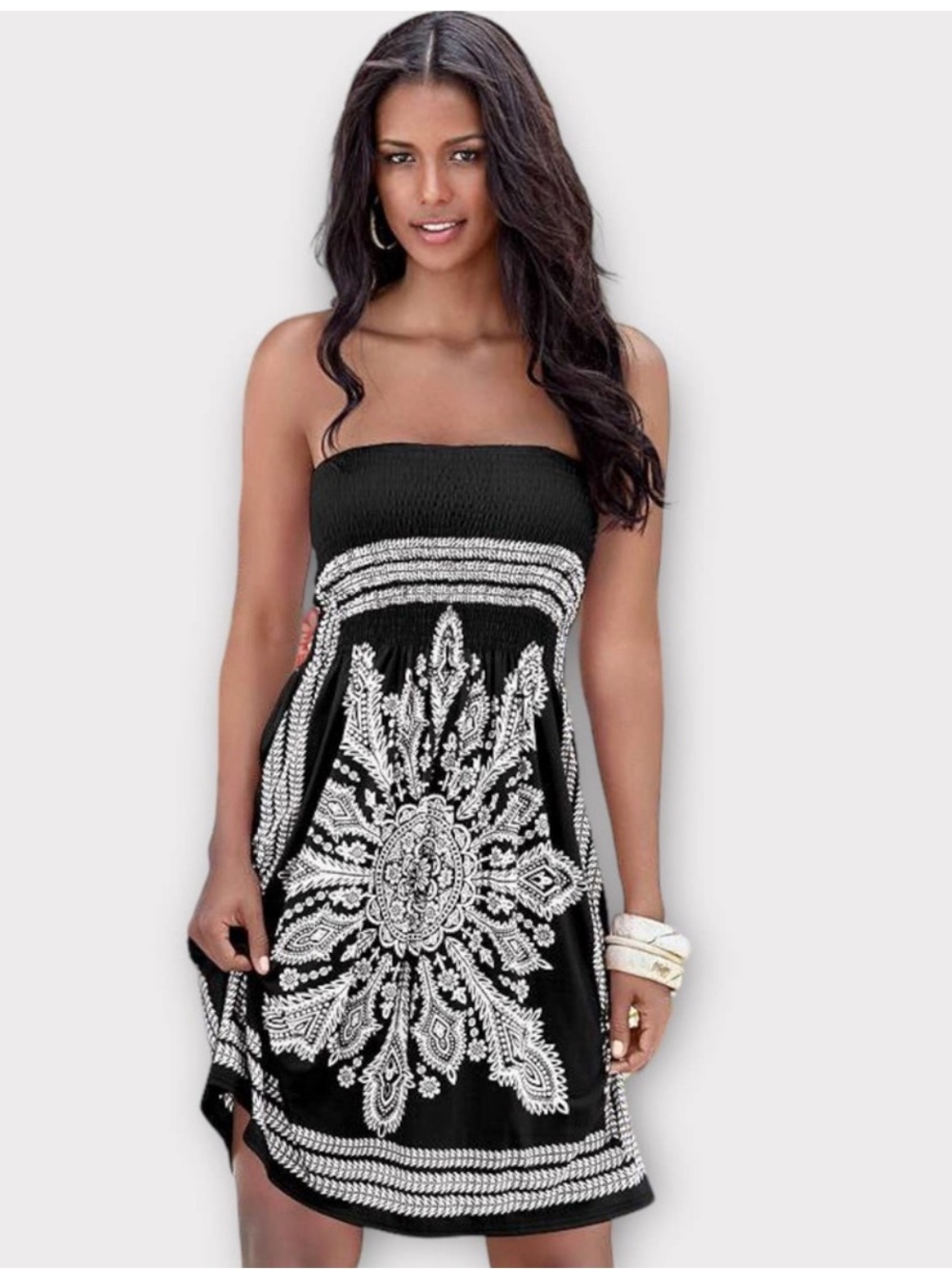 VENUS BLACK STRAPLESS SUNDRESS/MAXI DRESS or SWIM COVERUP